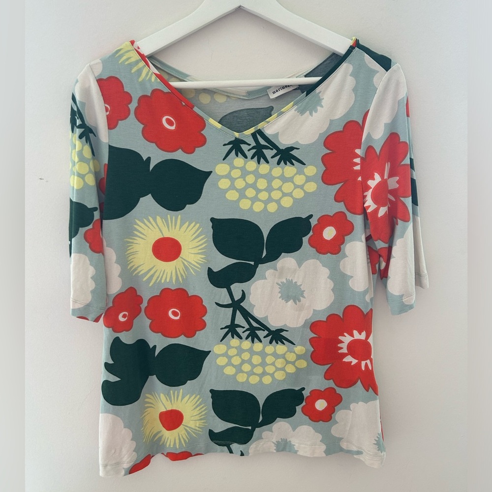 Marimekko Virran Kukkatori Women Top size Large - MSRP 295$